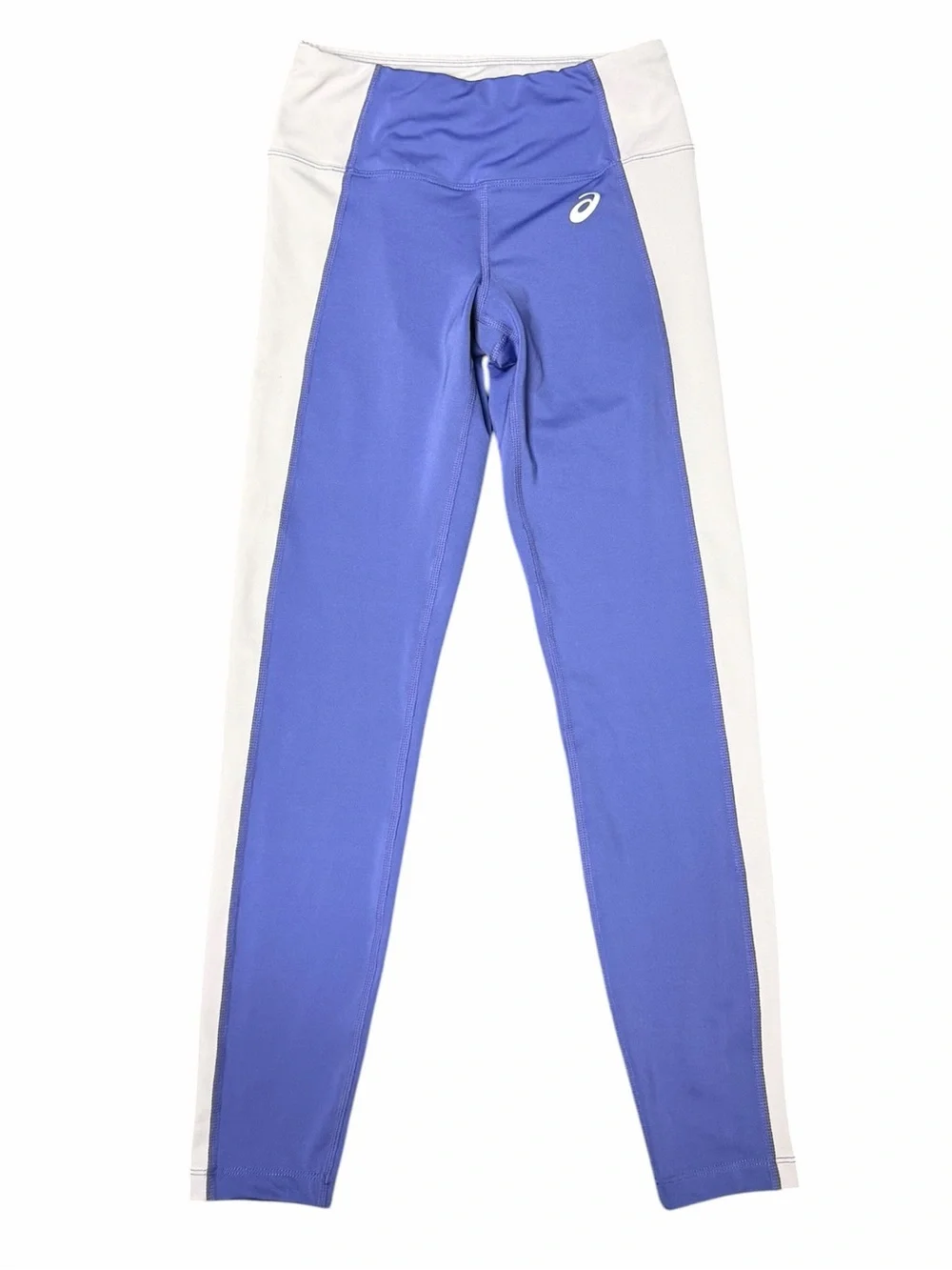 ASICS Periwinkle Blue 7/8 Performance Tight Leggings XS Colorblock Athletic Vibe